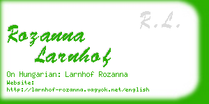 rozanna larnhof business card